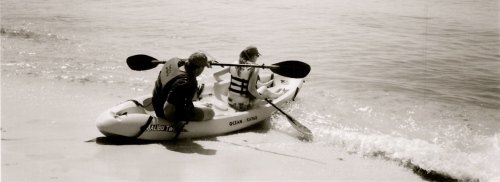 My dad and I getting ready to go kayaking in Florida!
