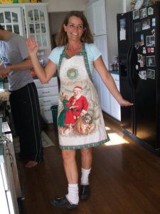 My cute festive mom making pumpkin bread for one of the nights!